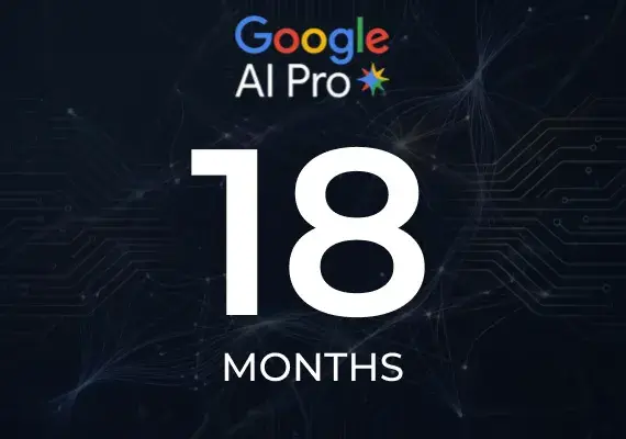 Google AI Pro: Gemini Advanced - 18-Month Subscription Activation Link (NON-STACKABLE)